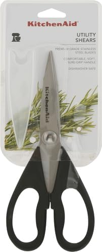 KitchenAid Premium Stainless Steel Kitchen Shears with Comfort Grip & Protective Sheath - Dishwasher Safe