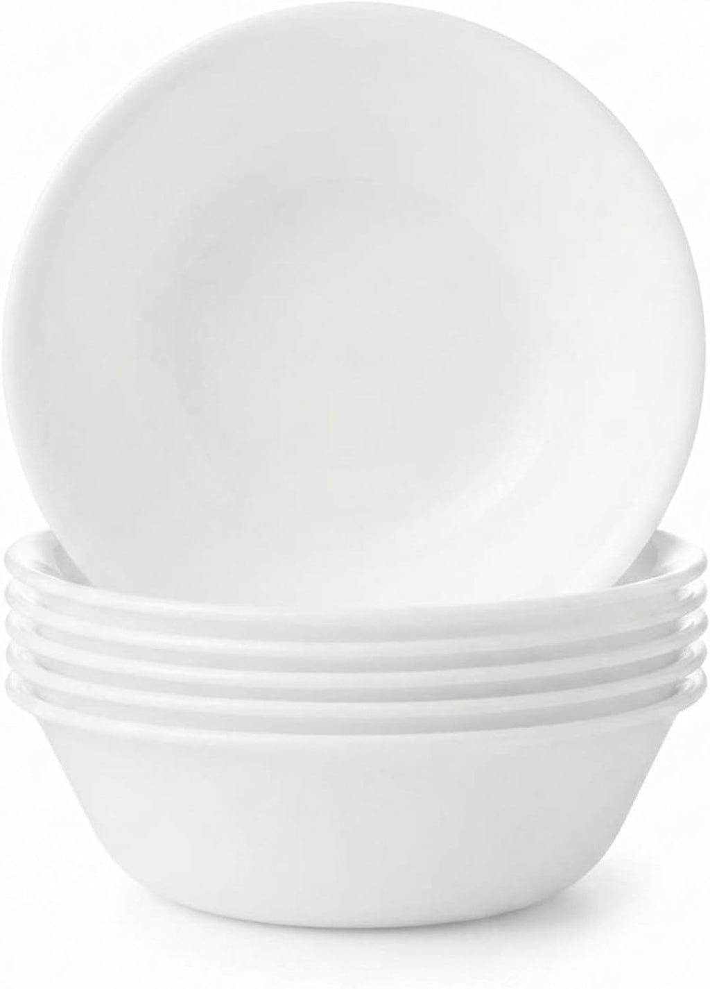Corelle Vitrelle 6-Piece Triple-Layer Glass Soup/Cereal Bowls - Winter Frost White