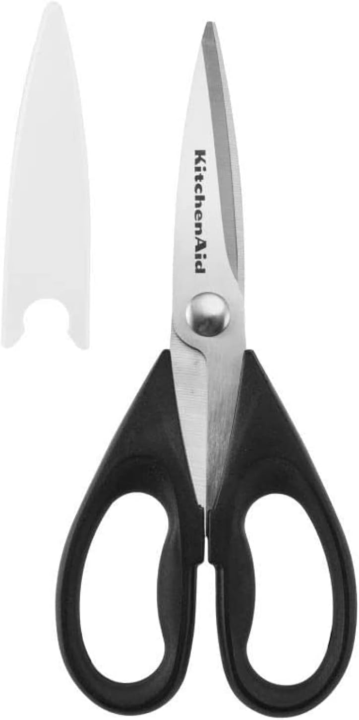 KitchenAid Premium Stainless Steel Kitchen Shears with Comfort Grip & Protective Sheath - Dishwasher Safe