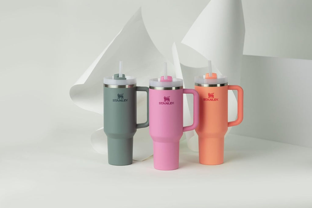 STANLEY Quencher H2.0 40 oz Insulated Tumbler with Handle & Straw - Travel-Friendly Stainless Steel Cup