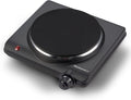 Elite Gourmet Portable Electric Burner - 1000W Cast Iron Hot Plate with 7 Heat Settings for RVs & Small Kitchens