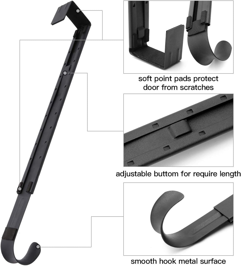 HEYHOUSE Adjustable Front Door Wreath Hanger - Holds Up to 20 lbs, 14.9-25"