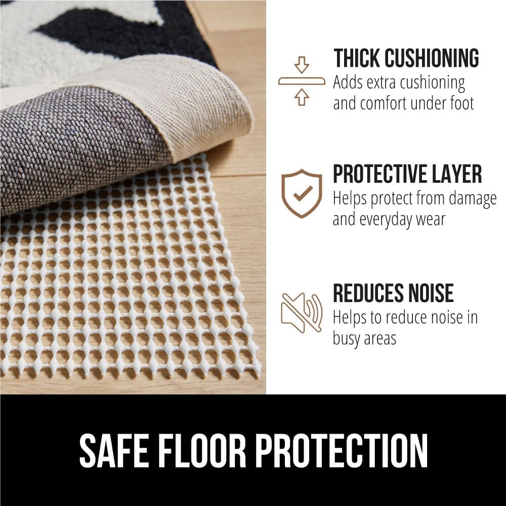 GORILLA GRIP(R) Strong Rug Pad Gripper for Hard Floors - 2x3 FT Slip-Resistant Mat
