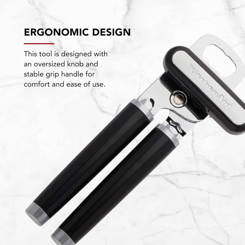 KitchenAid Classic Multifunction Can Opener & Bottle Opener - Razor Sharp Steel, Ergonomic Handles