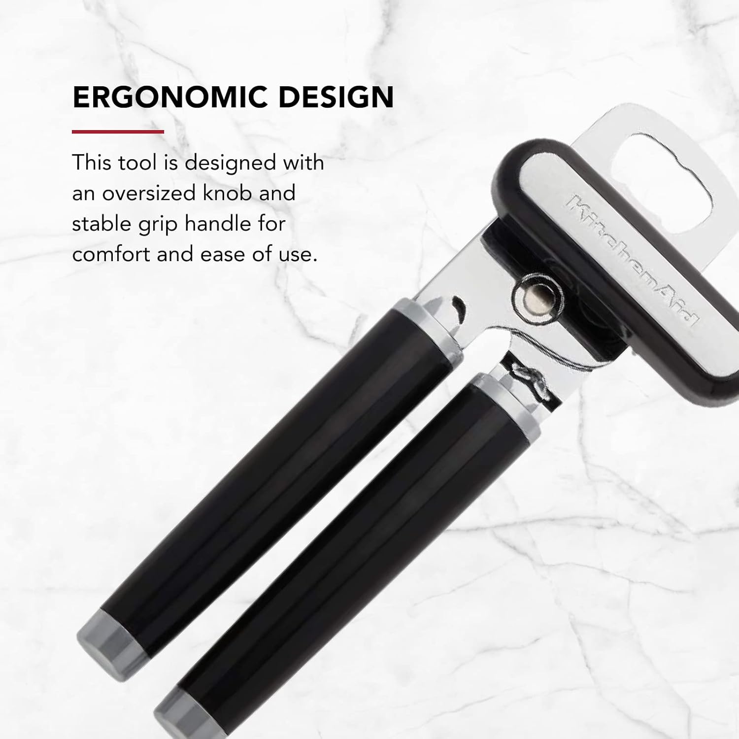 KitchenAid Classic Multifunction Can Opener & Bottle Opener - Razor Sharp Steel, Ergonomic Handles