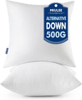 MIULEE 18x18 Pillow Inserts - 2-Pack, 100% Virgin Fiber for Long-Lasting Plushness