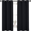 NICETOWN Halloween Pitch Black Thermal Insulated Grommet Curtains - 2 Panels, 42x63