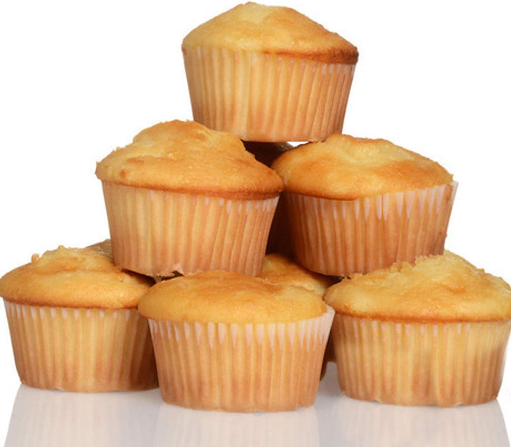 Caperci Standard Natural Cupcake Liners 500 Count - No Smell Grease-Proof Baking Cups