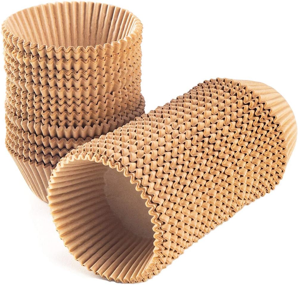 Caperci Standard Natural Cupcake Liners 500 Count - No Smell Grease-Proof Baking Cups