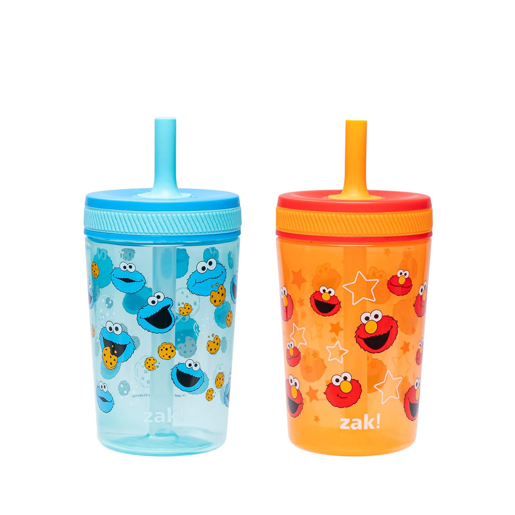 Zak Designs Sesame Street Leak-Proof Toddler Tumblers for Kids - 15oz 2-Pack