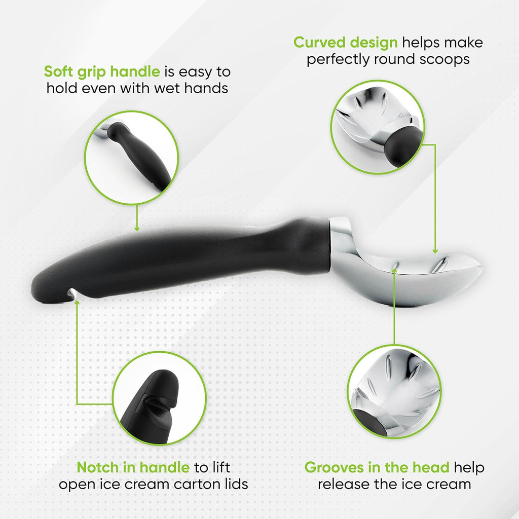 Spring Chef Heavy Duty Ice Cream Scoop - Professional Tool for Gelato & Frozen Desserts