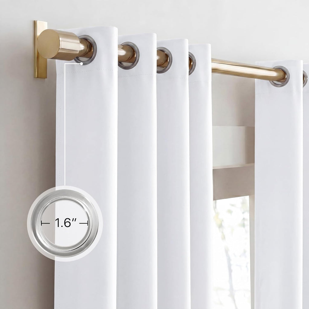 NICETOWN Blackout Thermal Insulated Curtains - Noise Reducing 52x84 2-Piece Set