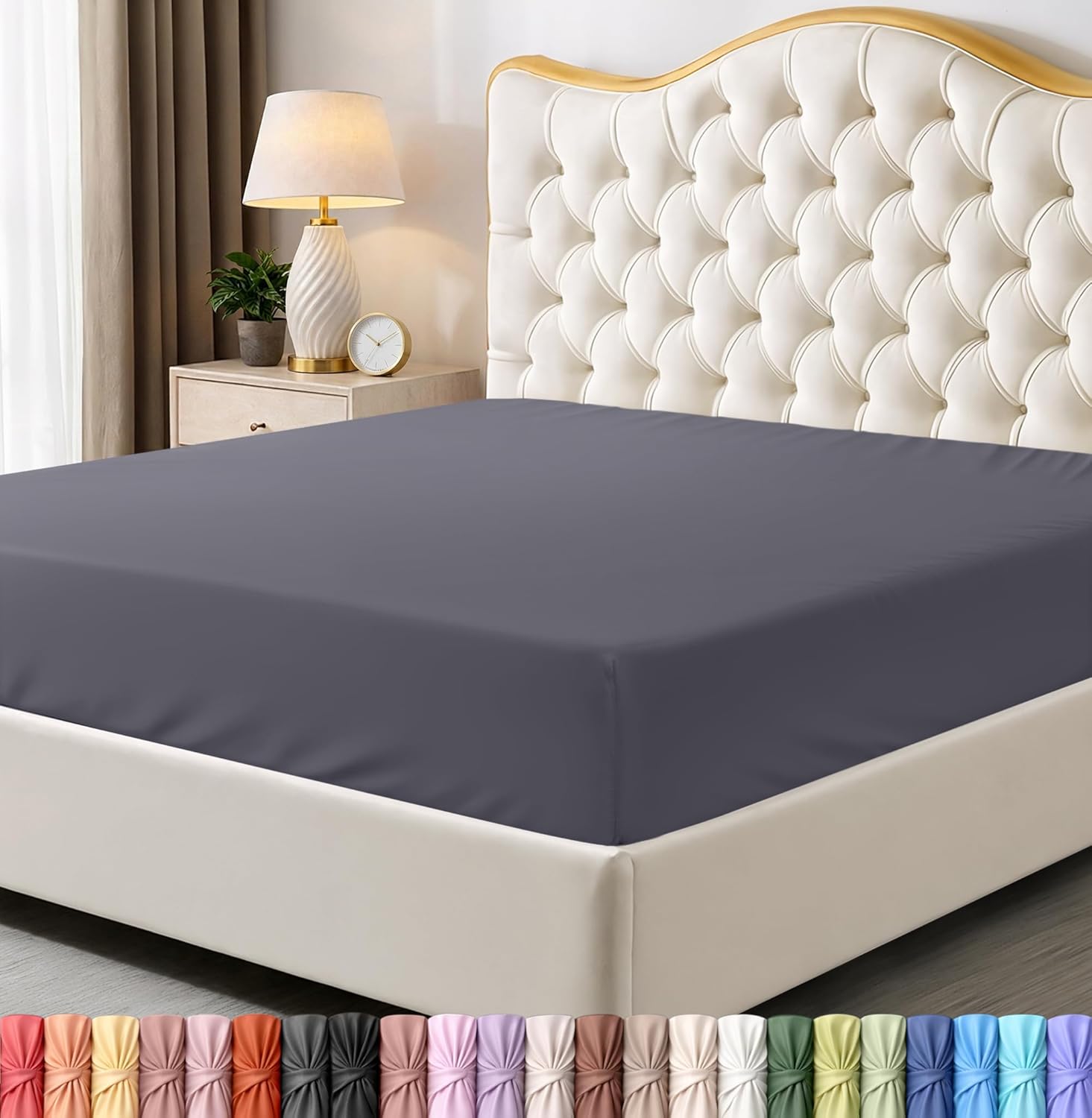 Utopia Bedding Queen Fitted Sheet - 15" Deep Pocket Microfiber - Fade & Shrink Resistant