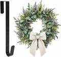 Sattiyrch Sturdy Steel Front Door Wreath Hanger - 15" Over the Door Hook for Holiday Decorations