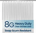 LiBa Premium PEVA Waterproof Shower Curtain Liner with Rust-Proof Grommets - Clear 72x72