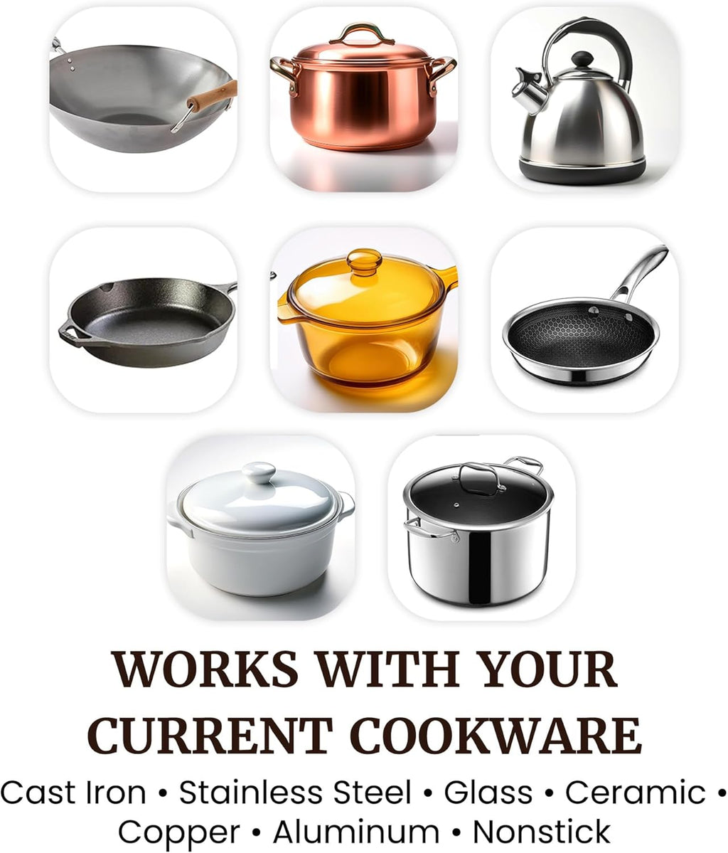Elite Gourmet Portable Electric Burner - 1000W Cast Iron Hot Plate with 7 Heat Settings for RVs & Small Kitchens