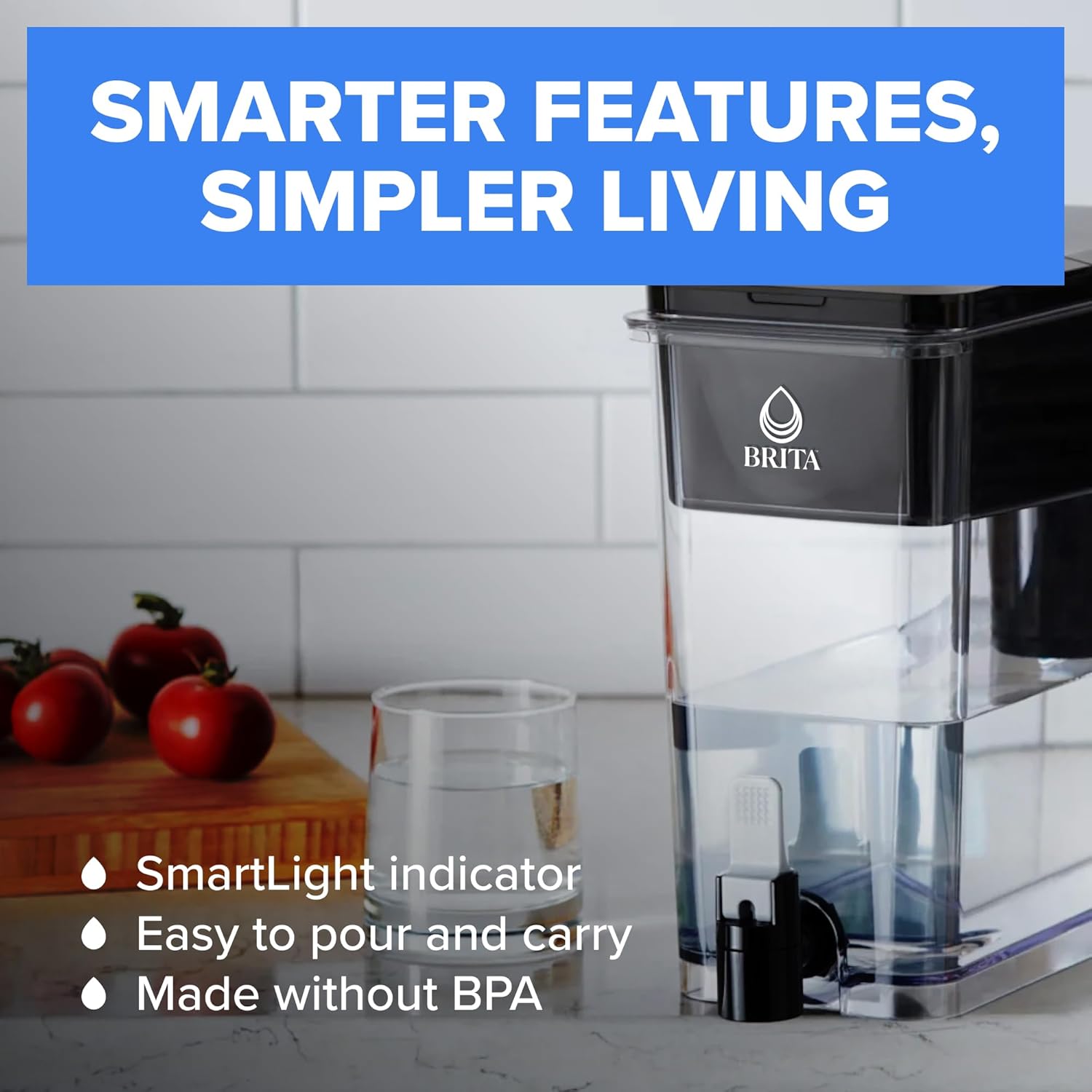 Brita UltraMax 27-Cup Water Filter Dispenser - BPA-Free & Chlorine-Removing