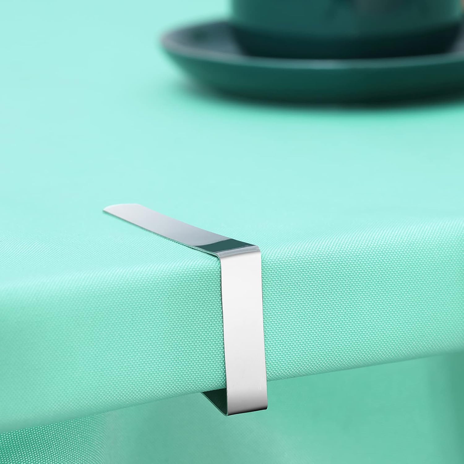 Ponure 12 Pack Heavy Duty Stainless Steel Table Cloth Clips - Perfect for Picnics & Weddings