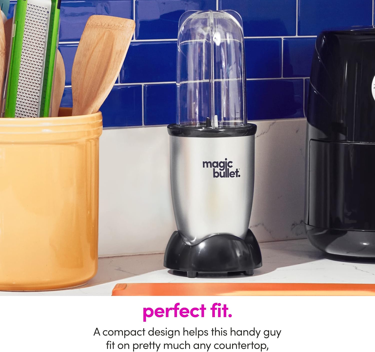 Magic Bullet Compact Countertop Blender Set - Small Silver 11-Piece 250W Motor