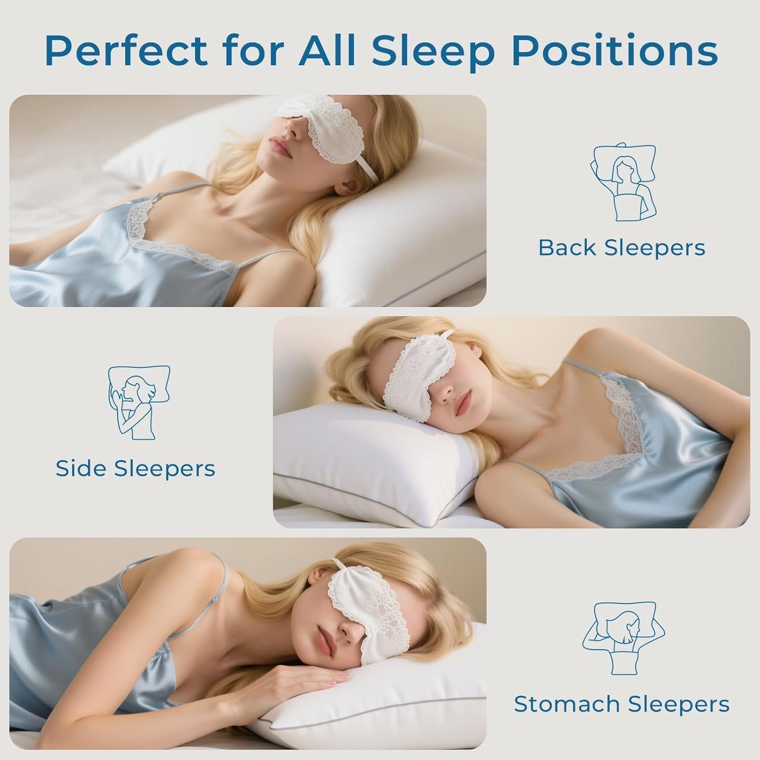 Sasttie Firm Queen Size Pillows Set of 2 - Perfect for Side/Back/Stomach Sleepers with Hotel-Quality Down Alternative Fill