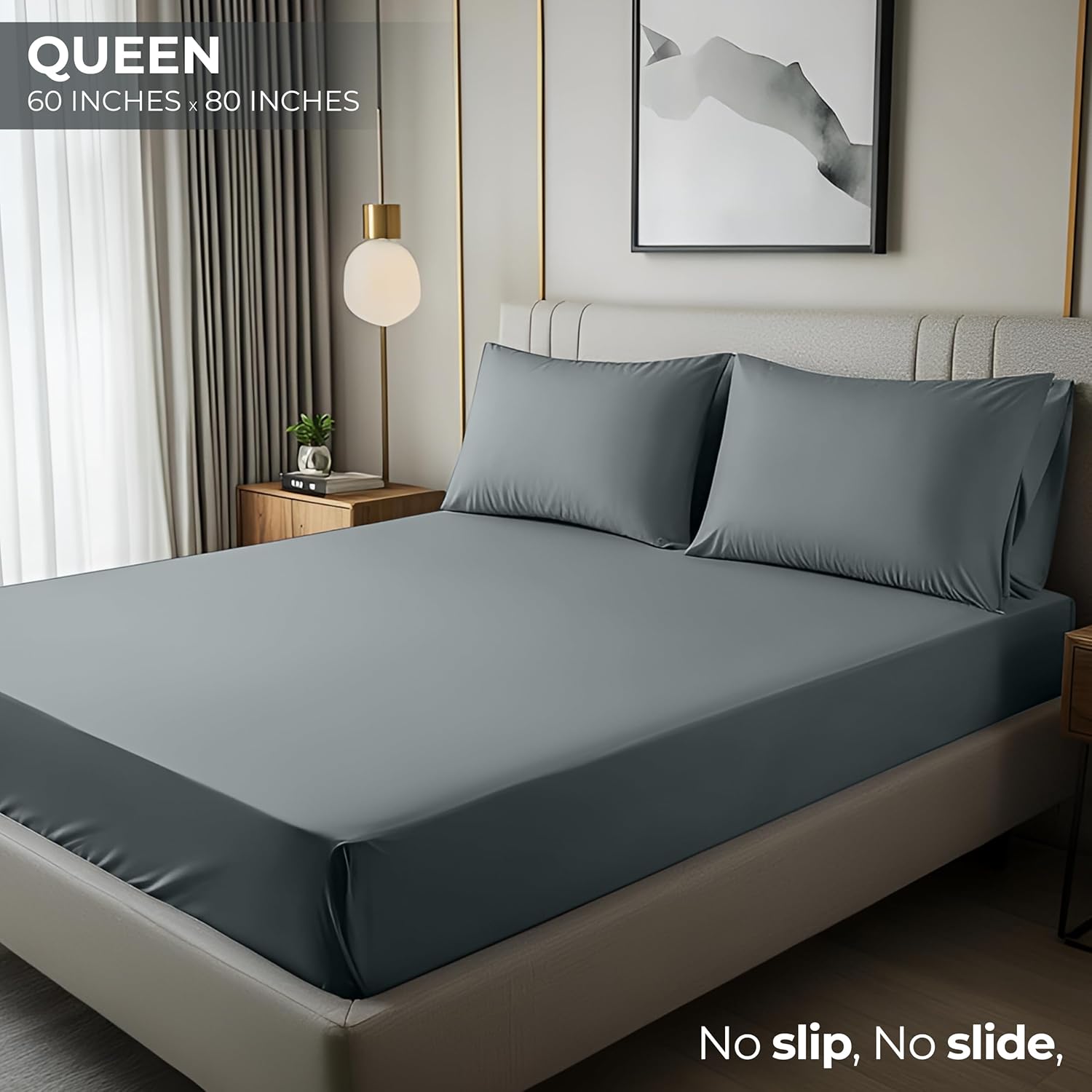 Utopia Bedding Queen Fitted Sheet - 15" Deep Pocket Microfiber - Fade & Shrink Resistant