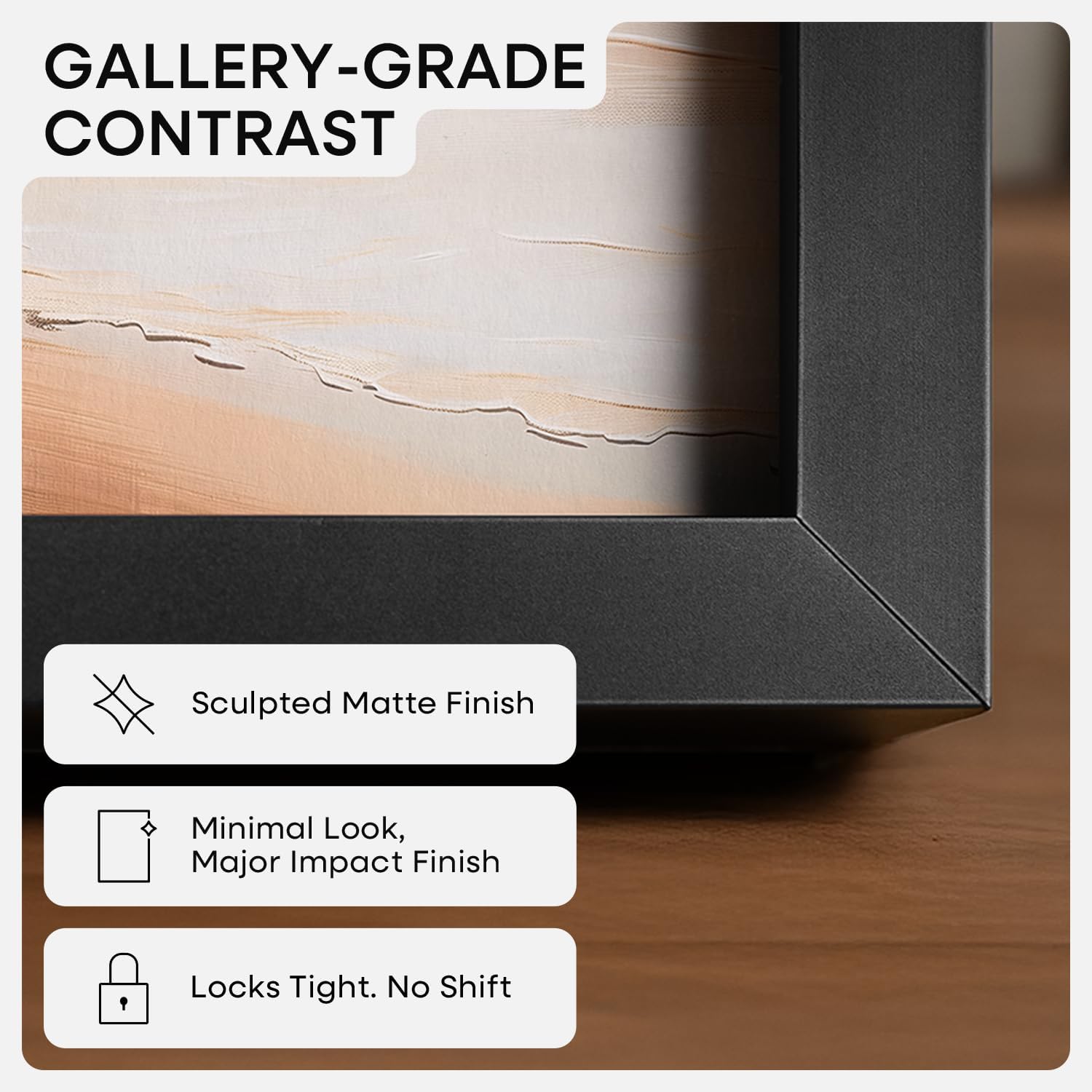 Homeforia Black 11x14 Matted Photo Frame - Modern Matte Finish