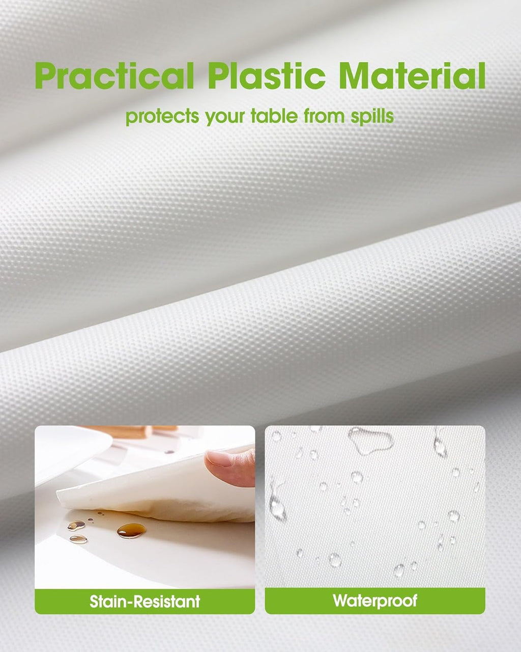 Pureegg 10 Pack 54x108 Inch White Disposable Tablecloth for Party & Picnic