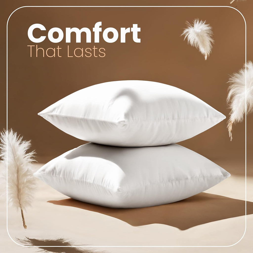 Utopia Bedding 18x18 Pillow Inserts Set of 2 - White Fluffy Cushion Filler