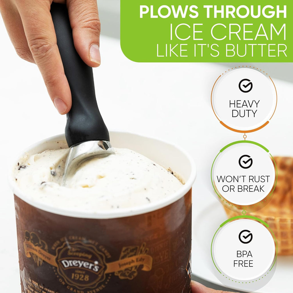 Spring Chef Heavy Duty Ice Cream Scoop - Professional Tool for Gelato & Frozen Desserts