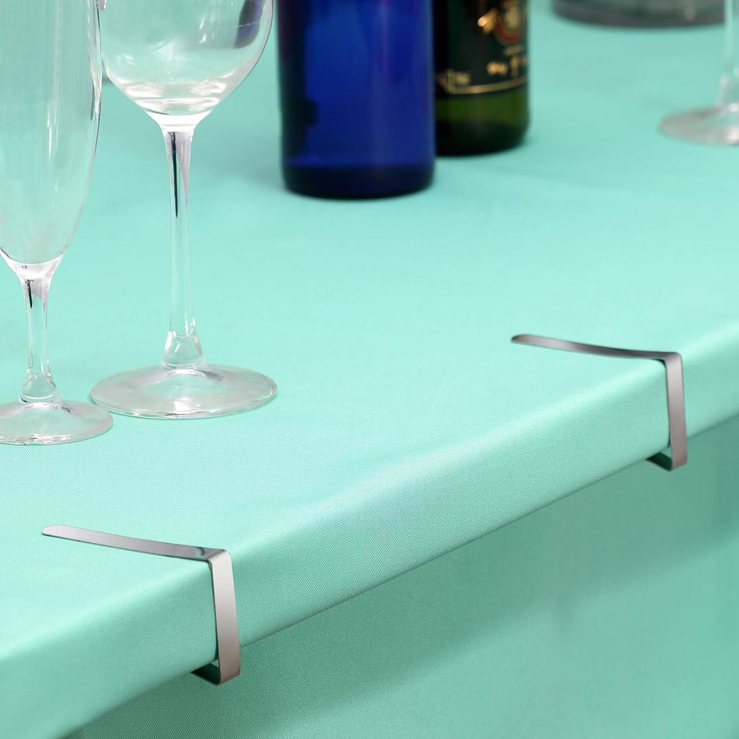 Ponure 12 Pack Heavy Duty Stainless Steel Table Cloth Clips - Perfect for Picnics & Weddings
