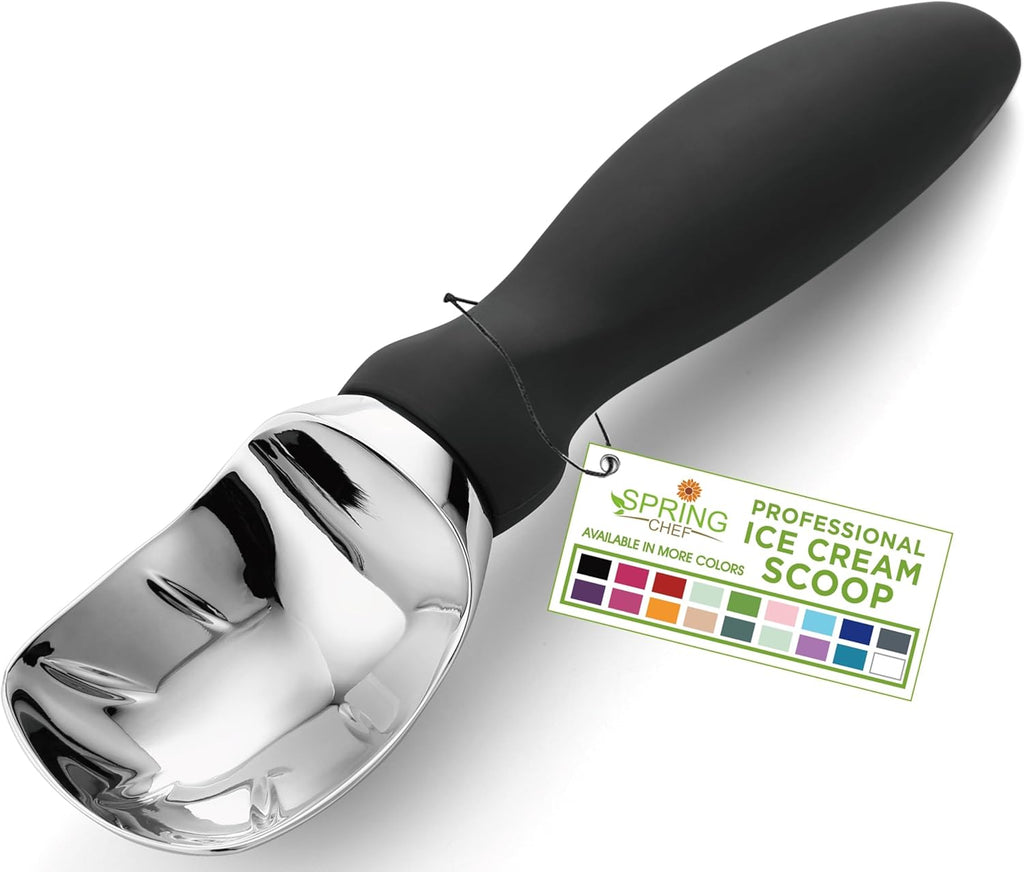 Spring Chef Heavy Duty Ice Cream Scoop - Professional Tool for Gelato & Frozen Desserts