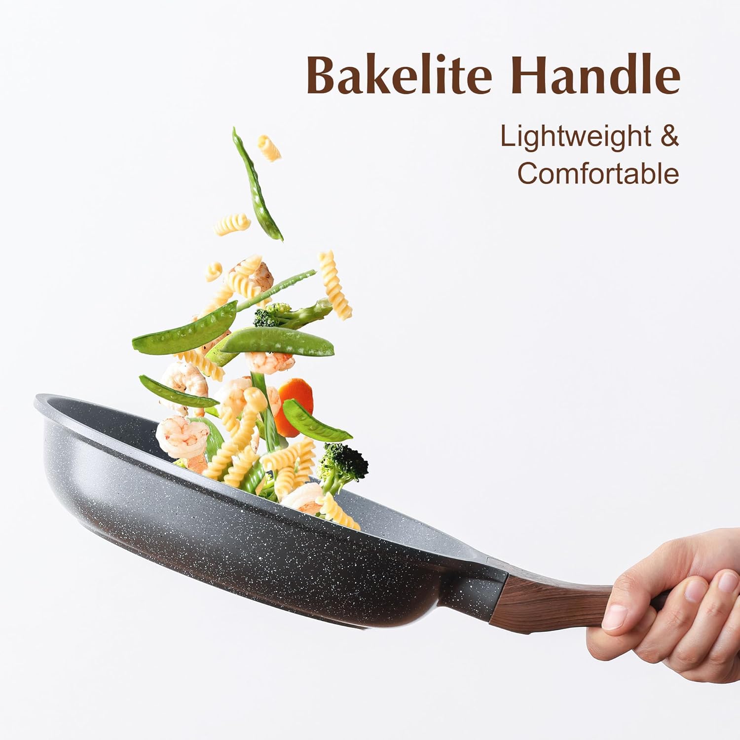 SENSARTE Nonstick Frying Pan - Swiss Granite Coating, PFOA-Free, 9.5 Inch