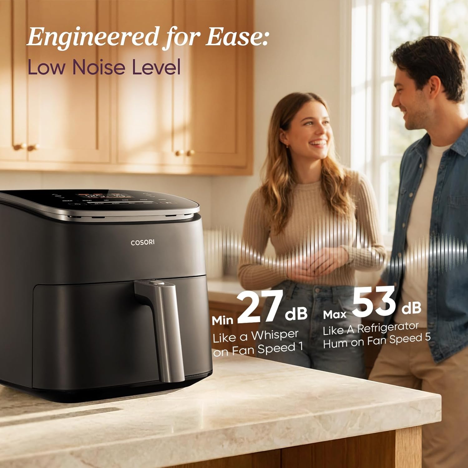 Cosori 9-in-1 TurboBlaze Air Fryer 6Qt - 5 Fan Speeds & 95% Less Oil