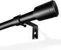 Edidonson Adjustable Black Curtain Rods - 5/8" Diameter, 30-90 Inch, for Windows Up to 84 Inches