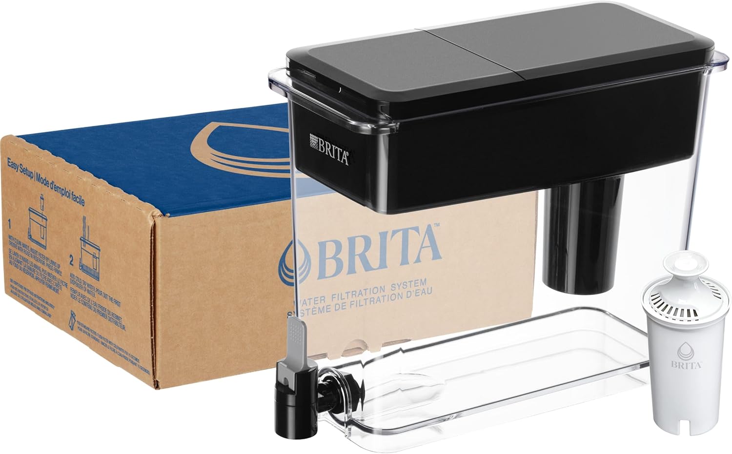 Brita UltraMax 27-Cup Water Filter Dispenser - BPA-Free & Chlorine-Removing