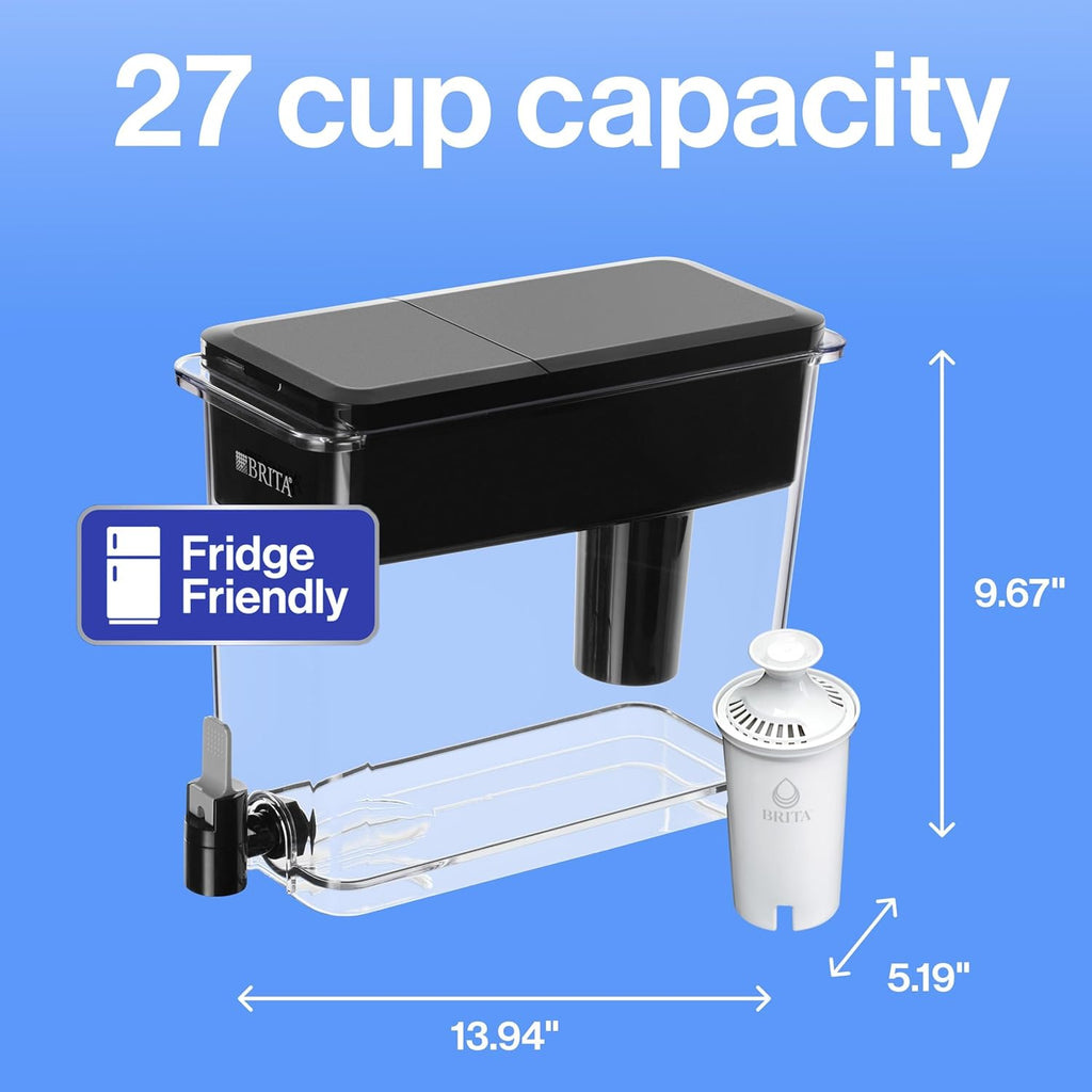 Brita UltraMax 27-Cup Water Filter Dispenser - BPA-Free & Chlorine-Removing