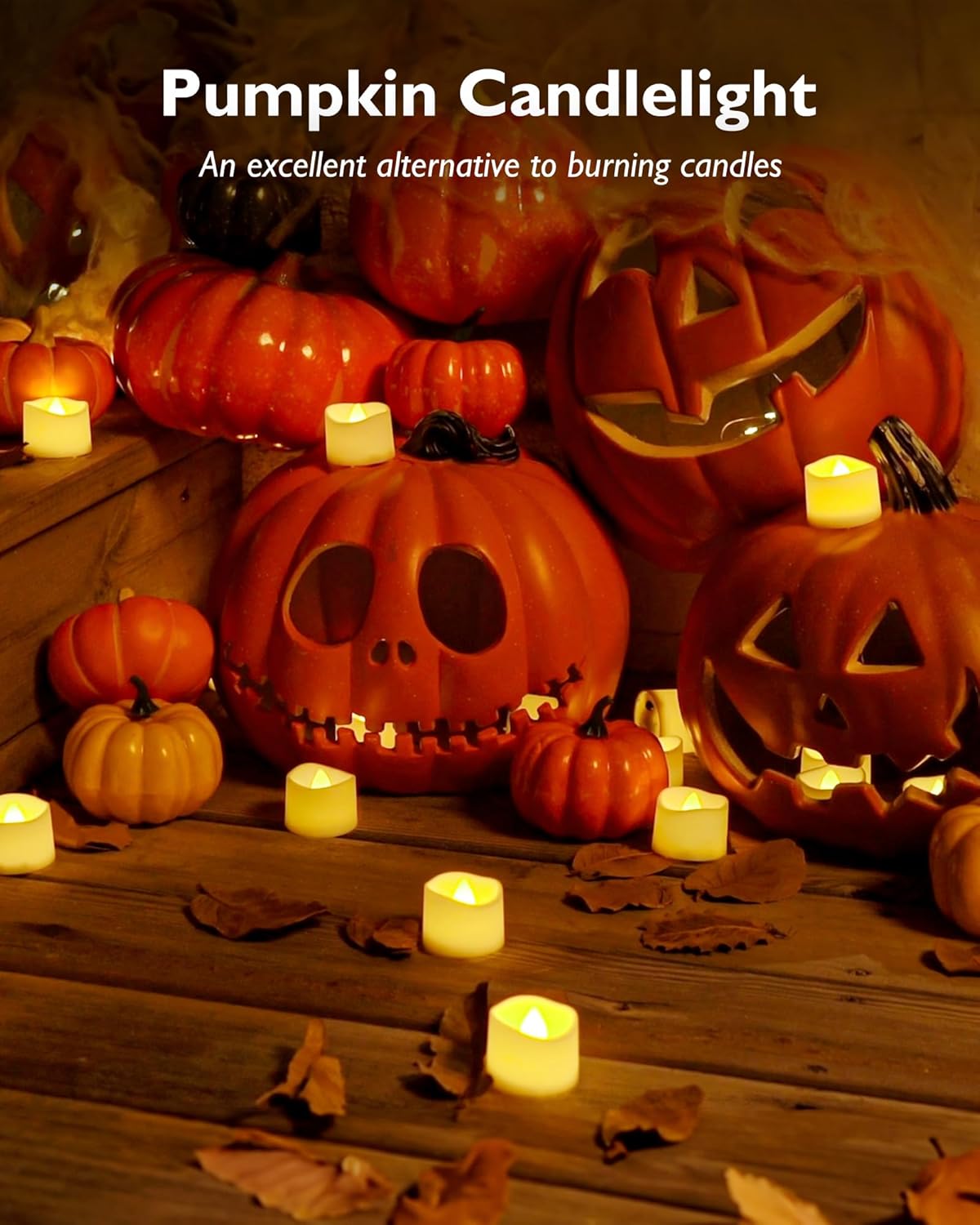 Homemory 24Pcs Flickering Flameless LED Tea Lights - 200+ Hours Battery Operated