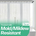Mrs Awesome Clear Shower Curtain Liner with 3 Magnets - Waterproof & Magnet-Attached for Bathtub