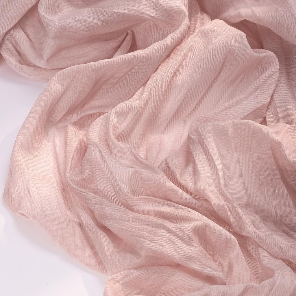 Socomi 10ft Dusty Pink Cheesecloth Table Runner - Rustic Gauze for Weddings & Home Decor