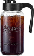 Spreccio Airtight Mason Jar Pitcher - Leakproof Glass Beverage Jug with Lid for Sun Tea & Cold Brew (64 oz)