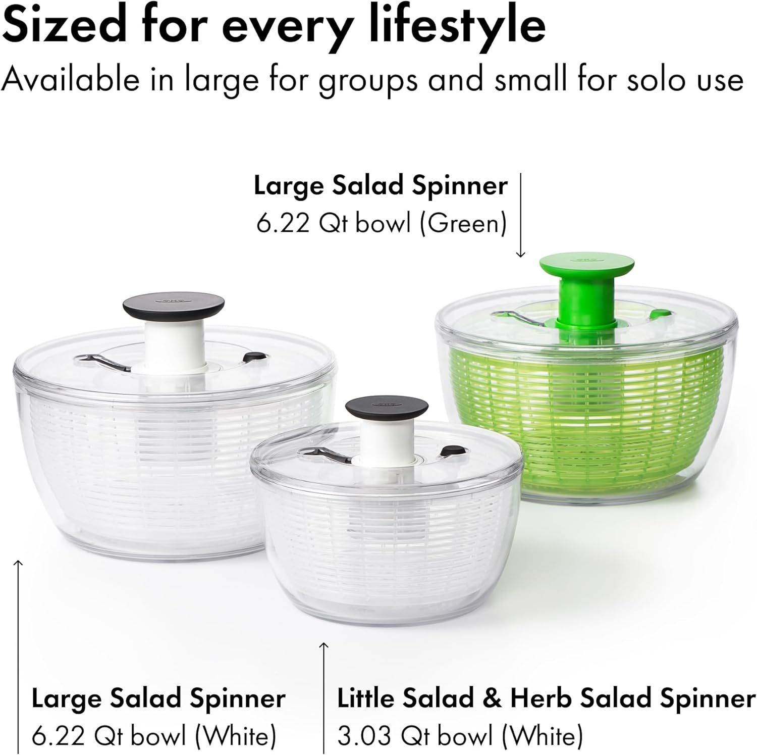 OXO Good Grips Salad Spinner - 6-Quart Lettuce & Fruit Dryer