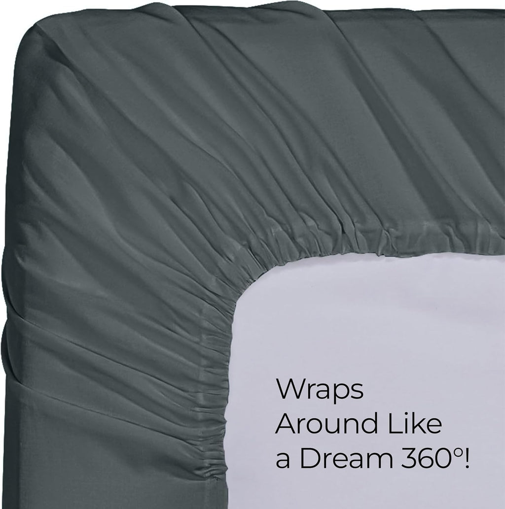 Utopia Bedding Queen Fitted Sheet - 15" Deep Pocket Microfiber - Fade & Shrink Resistant