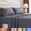 Utopia Bedding Queen Size Sheet Set - 4 Piece Bed Sheets, Soft and Breathable Microfiber, Includes 1 Fitted Sheet, 1 Flat Sheet and 2 Pillowcases - Oeko Tex (Grey)