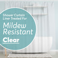 BigFoot Odorless PEVA Shower Curtain Liner - 72x72, Heavy-Duty Waterproof with Magnets