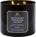 Bath & Body Works Mahogany Teakwood Intense 3-Wick Candle - 14.5 Oz Soy Wax Jar