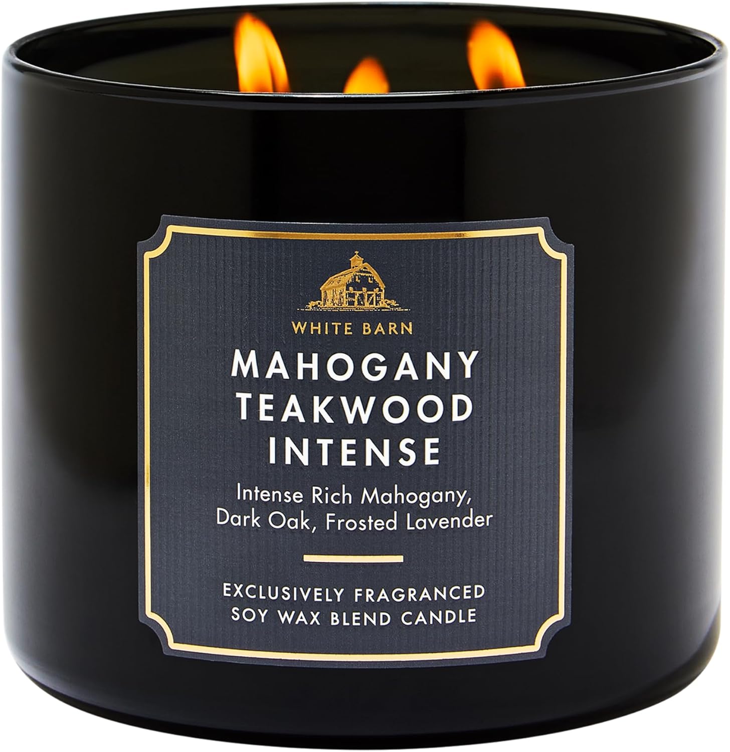 Bath & Body Works Mahogany Teakwood Intense 3-Wick Candle - 14.5 Oz Soy Wax Jar