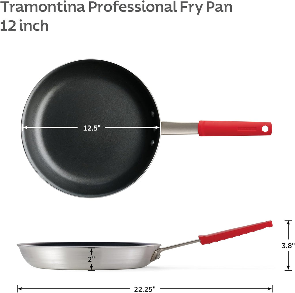 Tramontina Professional 12-Inch Heavy-Gauge Aluminum Nonstick Fry Pan - Reinforced Coating for Effortless Cooking