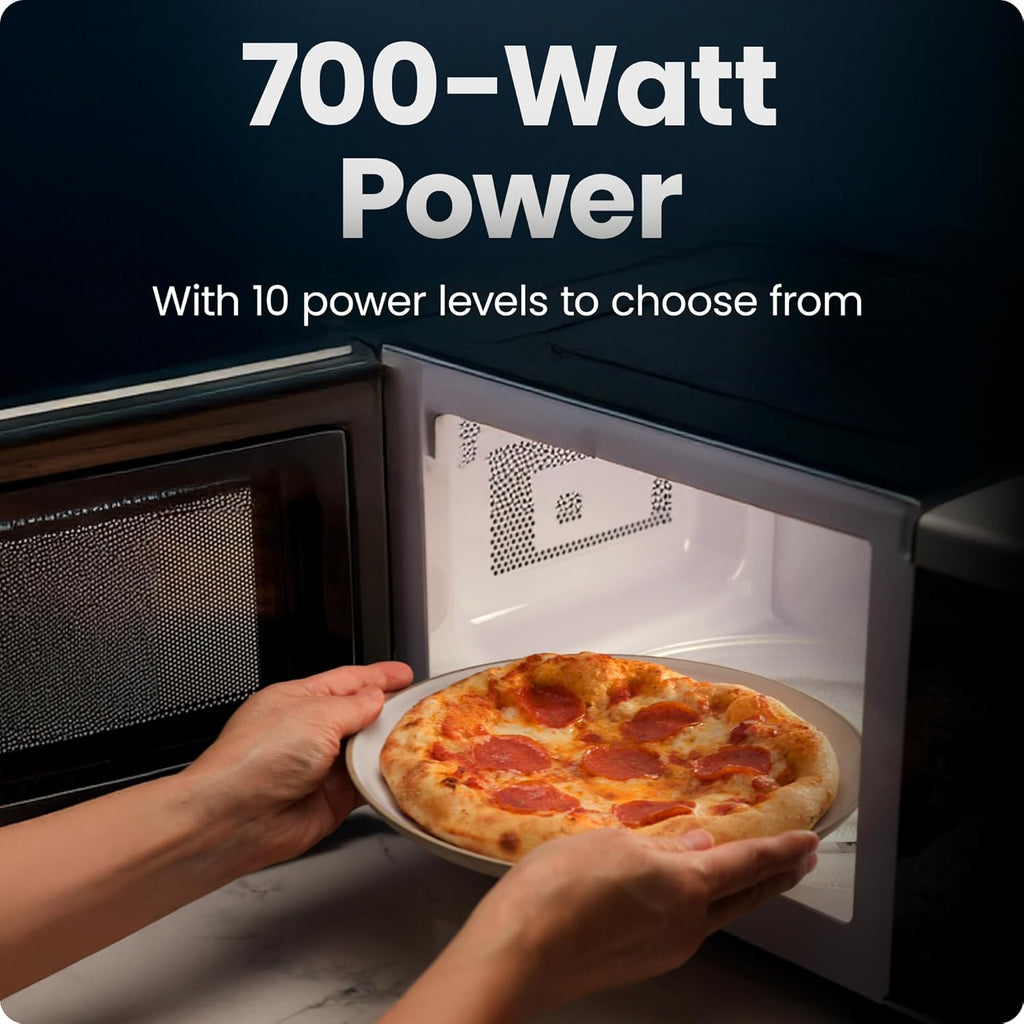Chefman Compact Countertop Microwave - 0.7 Cu. Ft., 700W with 10 Power Levels & 6 Presets