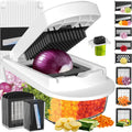 Ukeetap 8-Blade All-in-One Vegetable Chopper & Slicer with Container for Kitchen Prep