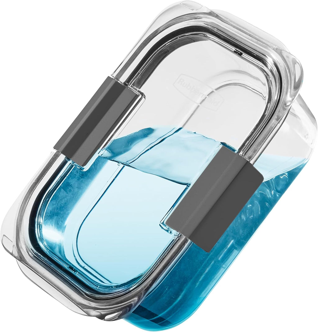 Rubbermaid Brilliance Tritan Food Storage Containers - Airtight Leak-Proof Meal Prep Set (5-Piece)